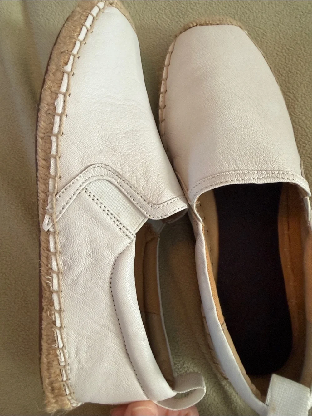 Franco Sarto Women’s White Slip-On Espadrilles